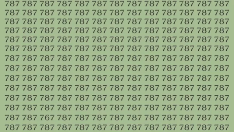 Observation Skills Test: If you have Sharp Eyes Find the number 767 among 787 in 15 Secs