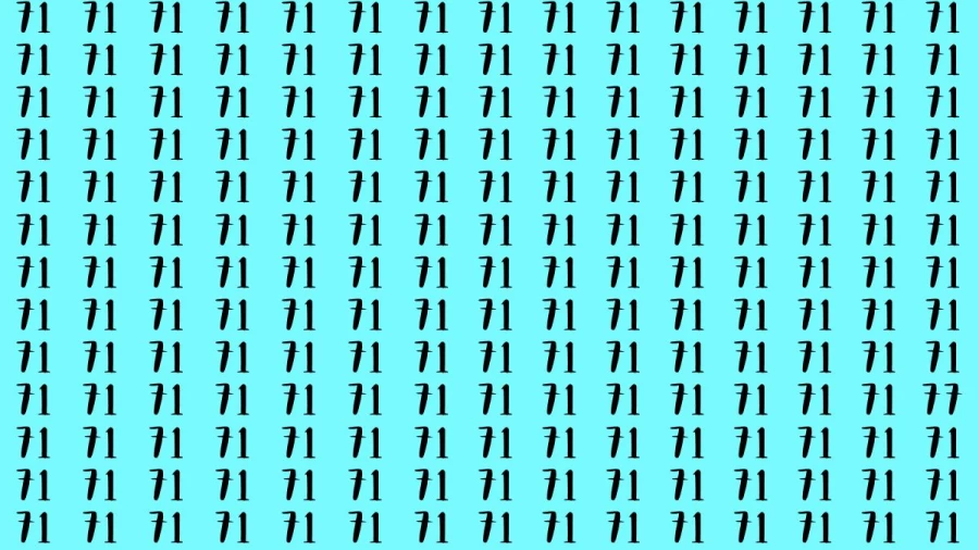 Observation Brain Test: If you have Hawk Eyes Find the Number 77 among 71 in 15 Secs