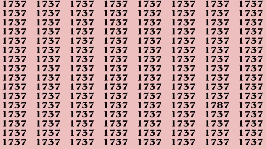 Observation Brain Test: If you have Keen Eyes Find the Number 1787 among 1737 in 15 Secs