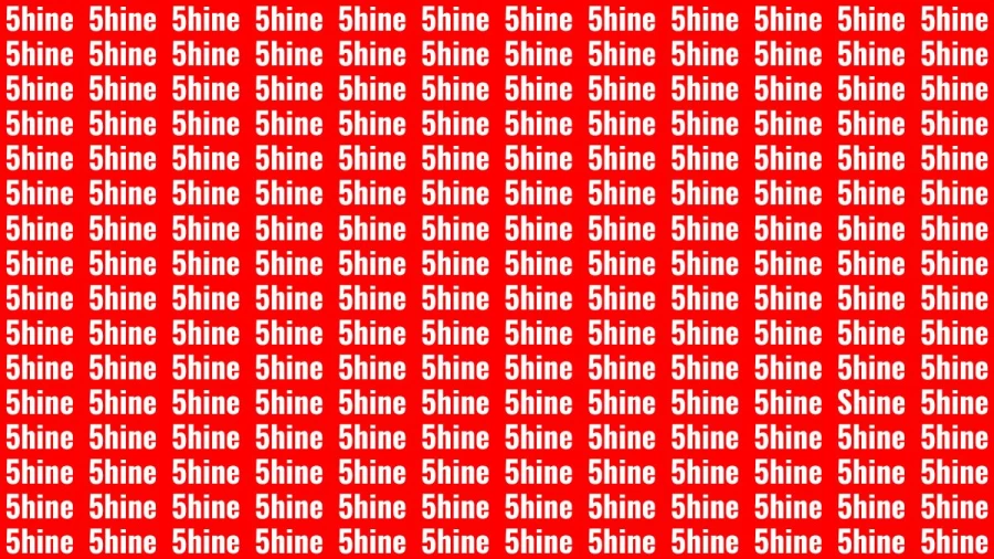 Brain Teaser: If you have Hawk Eyes Find the Word Shine In 15 Secs