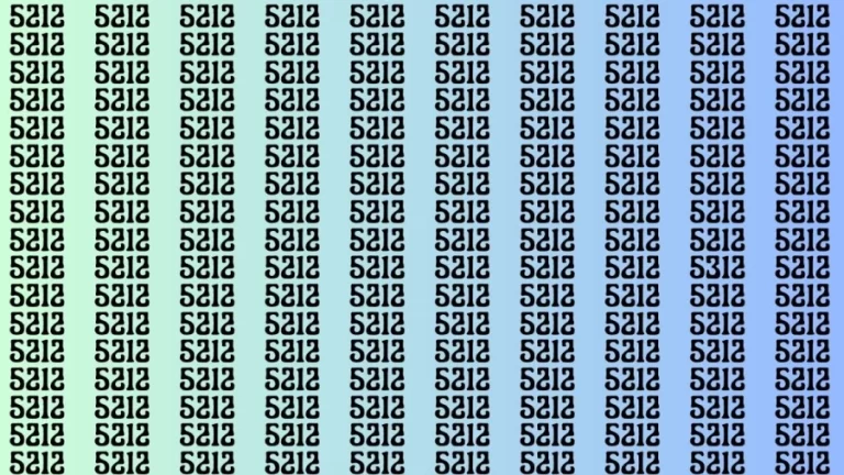 Brain Test: If you have Eagle Eyes Find the Number 5312 among 5212 in 15 Secs