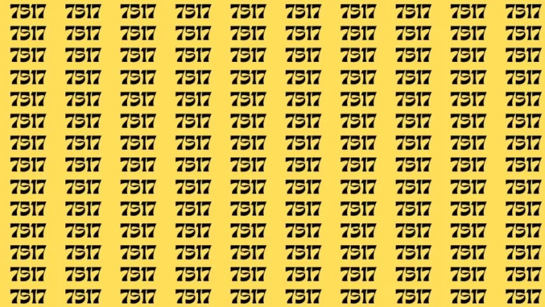 Observation Brain Test: If you have Eagle Eyes Find the Number 7317 among 7517 in 12 Secs