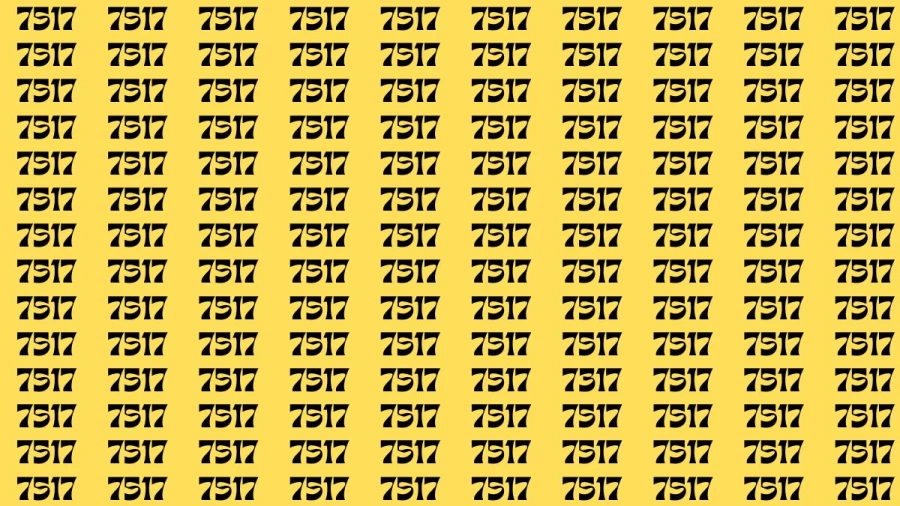 Observation Brain Test: If you have Eagle Eyes Find the Number 7317 among 7517 in 12 Secs