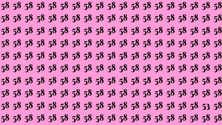 Brain Test: If you have Eagle Eyes Find the Number 53 among 58 in 15 Secs