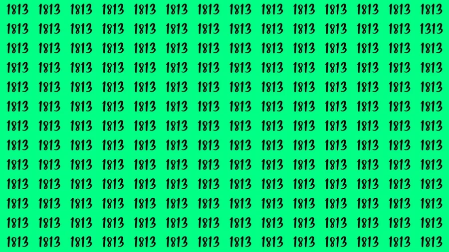 Observation Brain Test: If you have Keen Eyes Find the Number 1313 among 1813 in 15 Secs