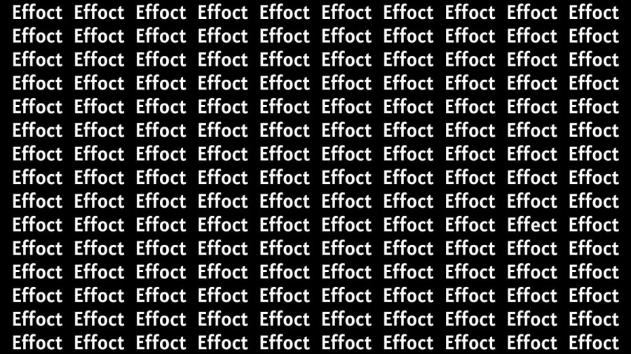 Observation Brain Test: If you have Eagle Eyes Find the Word Effect in 12 Secs