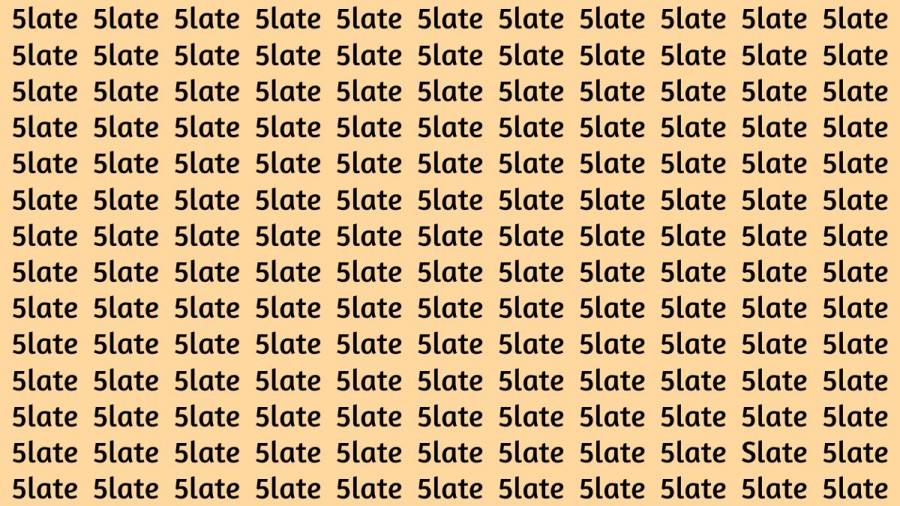 Brain Teaser: If you have Hawk Eyes Find the Word Slate in 15 Secs