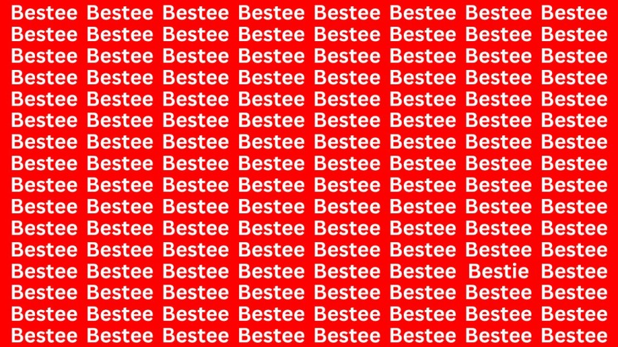 Brain Test: If you have Sharp Eyes Find the Word Bestie in 20 Secs