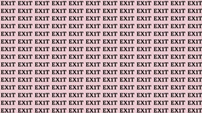 Observation Brain Test: If you have Eagle Eyes Find the Word Exit In 15 Secs