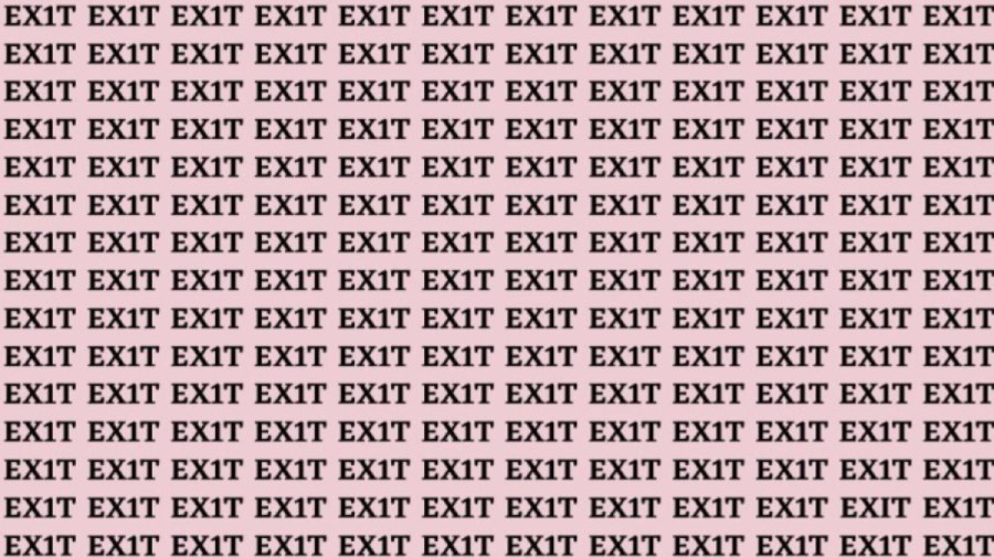 Observation Brain Test: If you have Eagle Eyes Find the Word Exit In 15 Secs