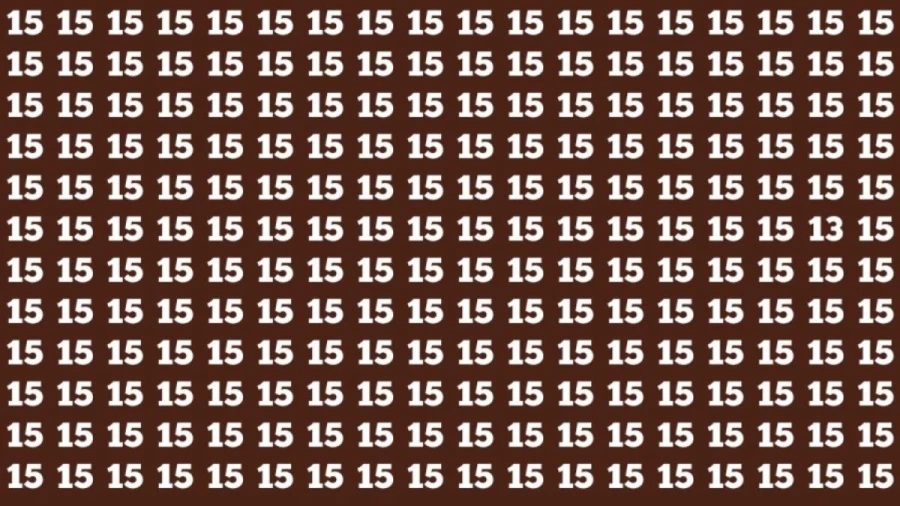 Optical Illusion: If you have Eagle Eyes Find the Number 13 among 15 in 10 Secs