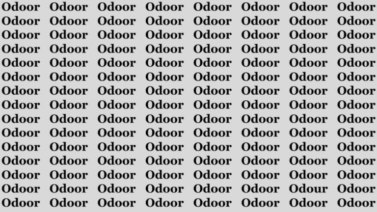 Observation Brain Test: If you have Sharp Eyes Find the Word Odour in 15 Secs