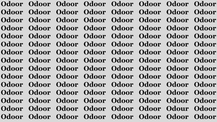 Observation Brain Test: If you have Sharp Eyes Find the Word Odour in 15 Secs