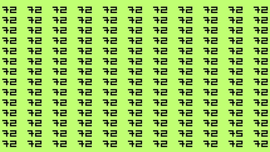 Brain Test: If you have Eagle Eyes Find the Number 75 among 72 in 12 Secs