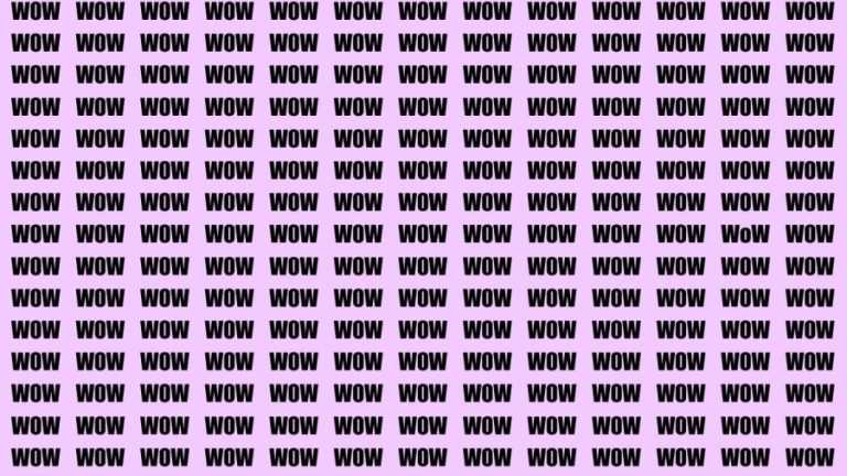 Brain Teaser: If you have Sharp Eyes Find the Word Wow in 20 Secs