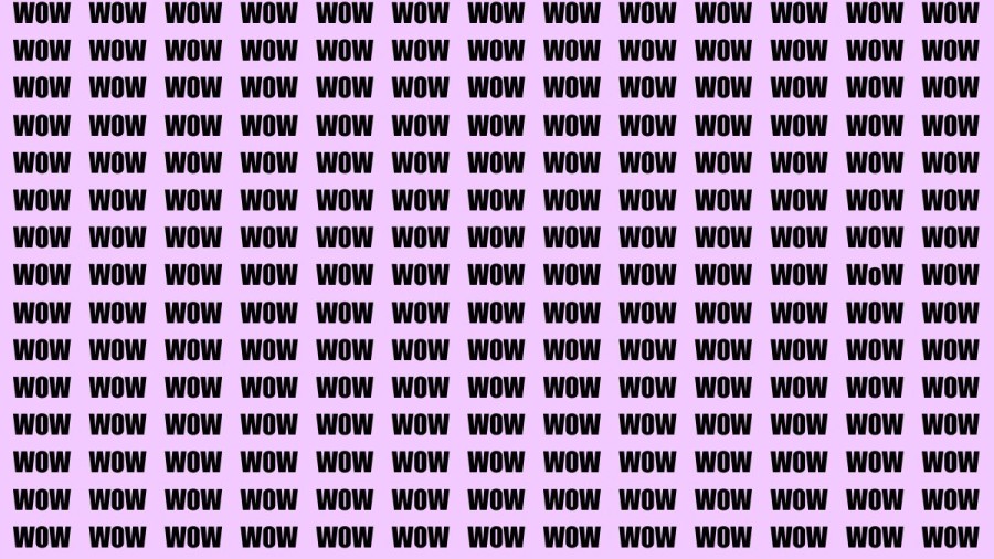 Brain Teaser: If you have Sharp Eyes Find the Word Wow in 20 Secs