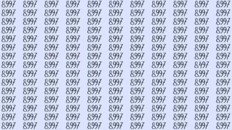 Optical Illusion: If you have sharp eyes find 8497 among 8997 in 10 Seconds?