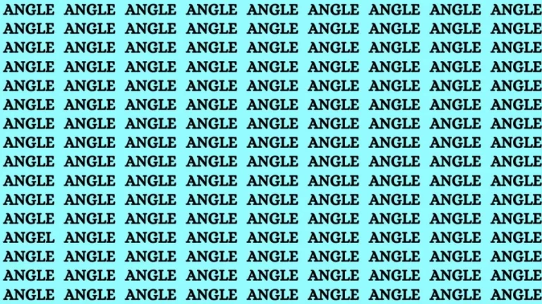 Optical Illusion Eye Test: If you have Eagle Eyes Find the Word Angel among Angle in 12 Secs