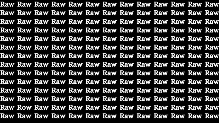 Observation Brain Test: If you have Hawk Eyes Find the Word Row among Raw in 15 Secs