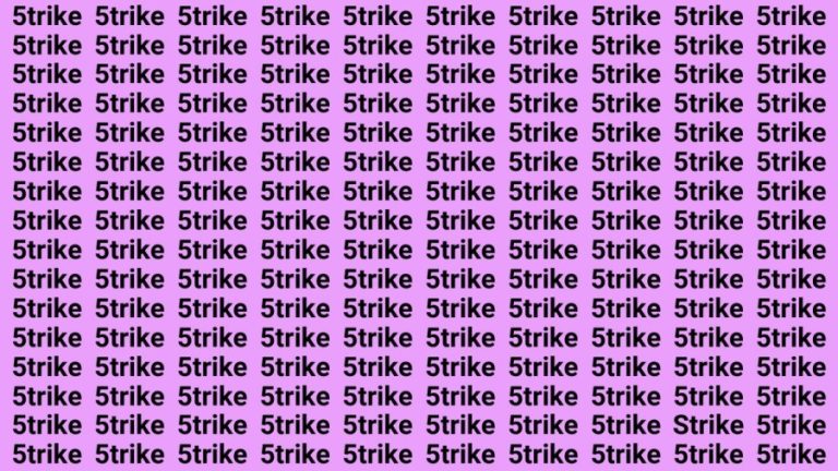 Brain Test: If you have Eagle Eyes Find the Word Strike in 13 Secs