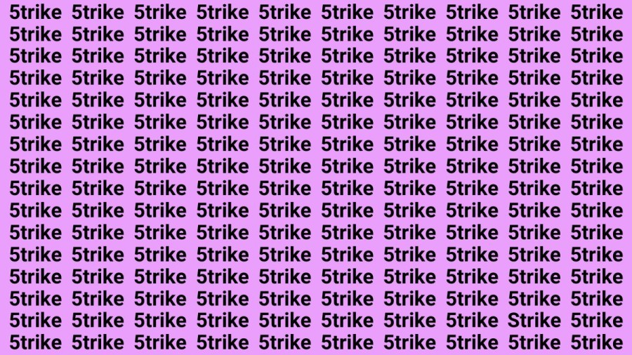 Brain Test: If you have Eagle Eyes Find the Word Strike in 13 Secs