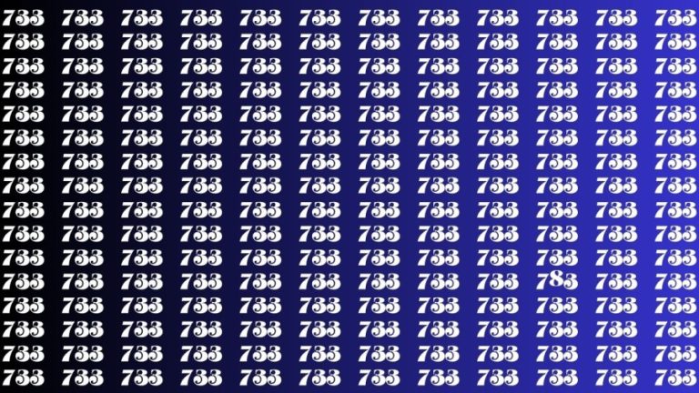 Observation Brain Test: If you have Keen Eyes Find the Number 783 among 733 in 15 Secs