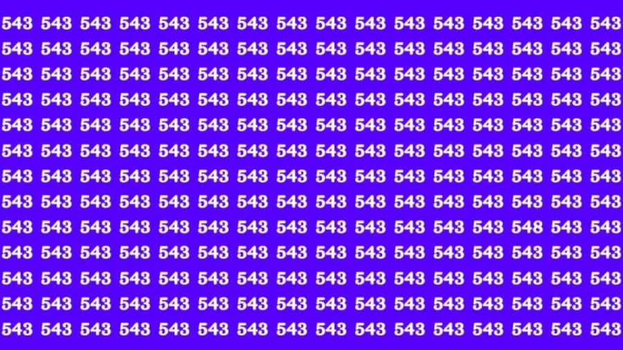 Observation Skill Test: If you have Eagle Eyes Find the Number 548 among 543 in 15 Secs