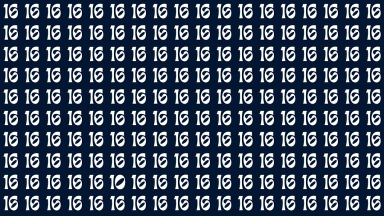 Observation Skills Test : If you have Eagle Eyes Find the number 10 among 16 in 12 Secs