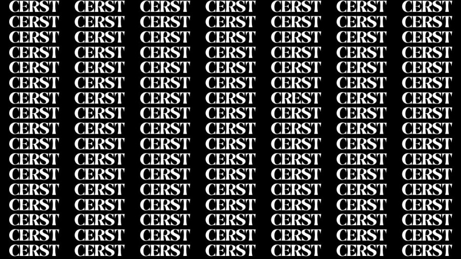 Brain Test: If you have Hawk Eyes Find the Word Crest in 12 Secs