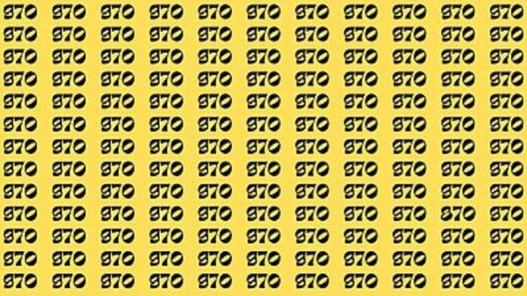 Observation Brain Test: If you have Eagle Eyes Find the number 870 among 970 in 12 Secs