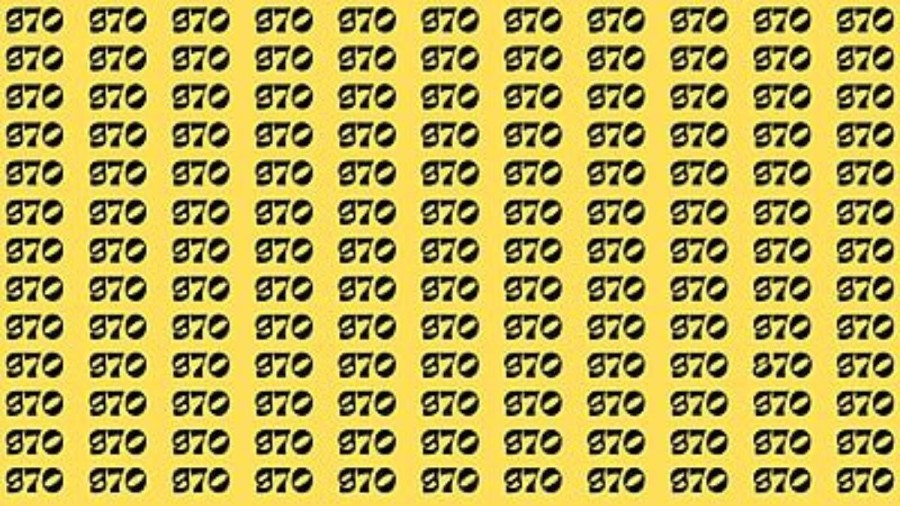 Observation Brain Test: If you have Eagle Eyes Find the number 870 among 970 in 12 Secs