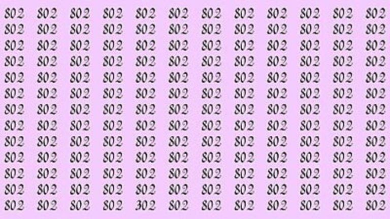 Observation Brain Test: If you have Sharp Eyes Find the Number 302 among 802 in 20 Secs