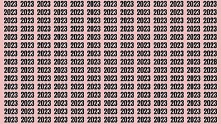 Observation Brain Test: If you have Keen Eyes Find the Number 2028 among 2023 in 15 Secs