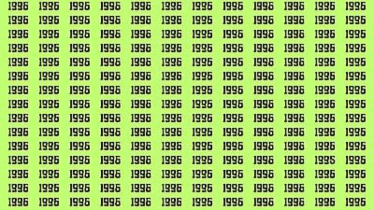 Observation Brain Test: If you have Eagle Eyes Find the Number 1995 among 1996 in 15 Secs