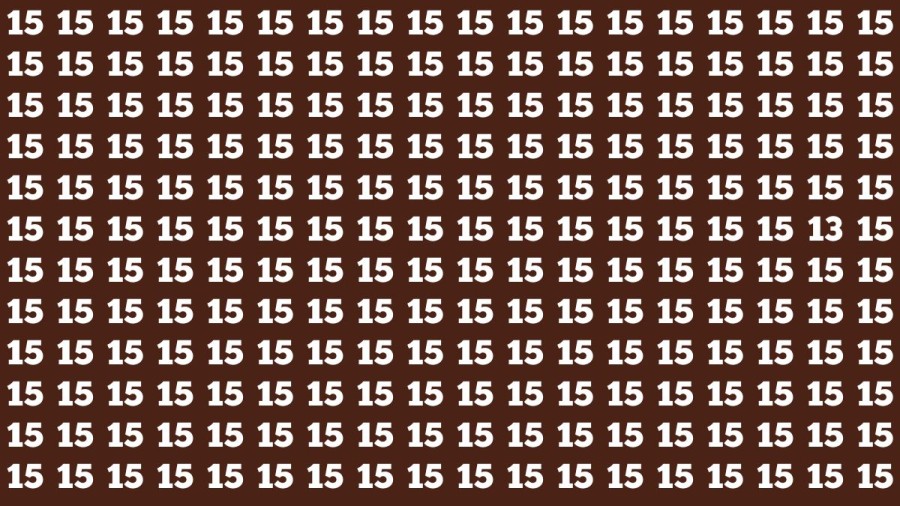 Optical Illusion: If you have Eagle Eyes Find the Number 13 among 15 in 12 Secs