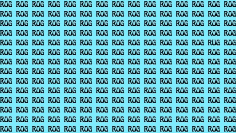 Brain Teaser: If you have Sharp Eyes Find the Word Rug among Rog in 15 Secs