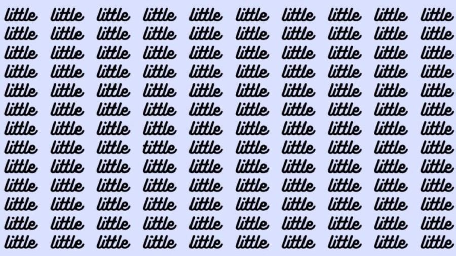 Observation Skill Test: If you have Eagle Eyes find the Word tittle among little in 20 Secs