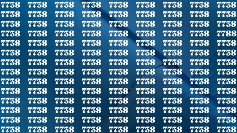 Observation Brain Test: If you have Keen Eyes Find the Number 7788 among 7738 in 15 Secs