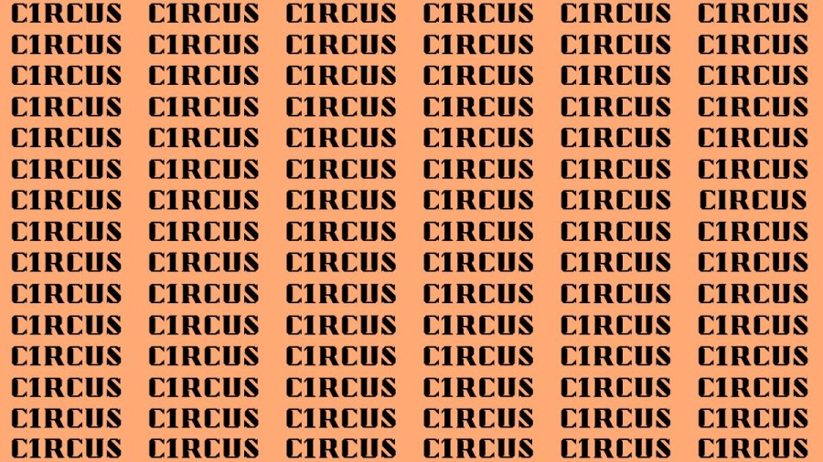 Observation Brain Test: If you have Sharp Eyes Find the Word Circus in 20 Secs