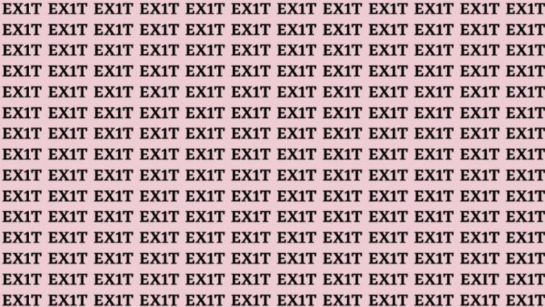 Brain Test: If you have Eagle Eyes Find the Word Exit In 15 Secs