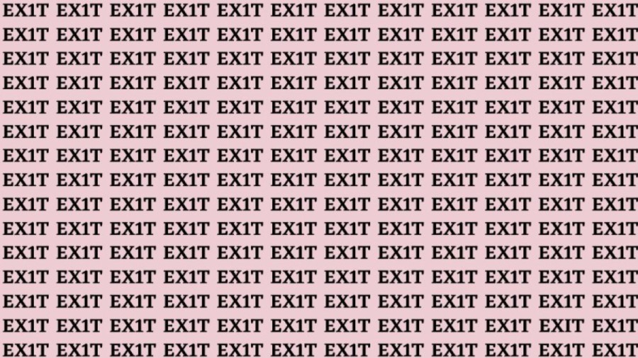 Brain Test: If you have Eagle Eyes Find the Word Exit In 15 Secs