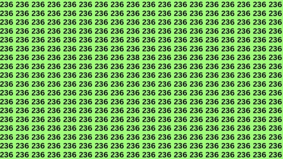 Optical Illusion Brain Test: If you have Eagle Eyes Find the Number 236 among 238 in 15 seconds?