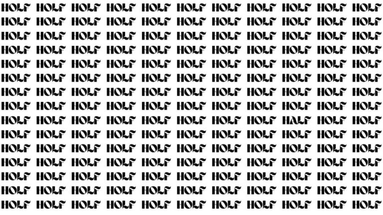 Observation Skills Test : If you have Eagle Eyes Find the Word Half in 12 Secs