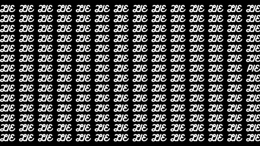 Brain Teaser: If you have Eagle Eyes Find the Word Pie among Lie in 18 Secs