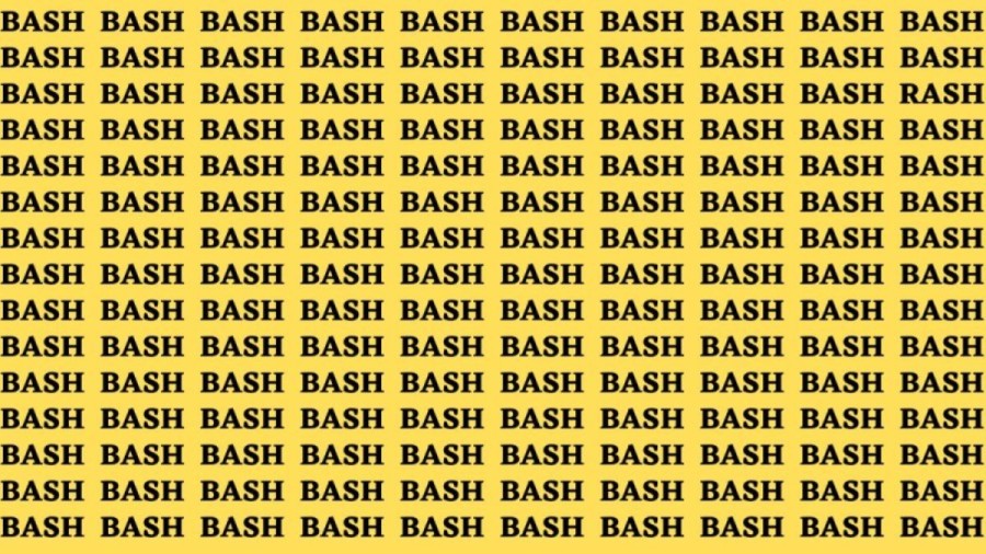 Observation Skills Test: If you have Hawk Eyes Find the word Rash among Bash in 12 Secs