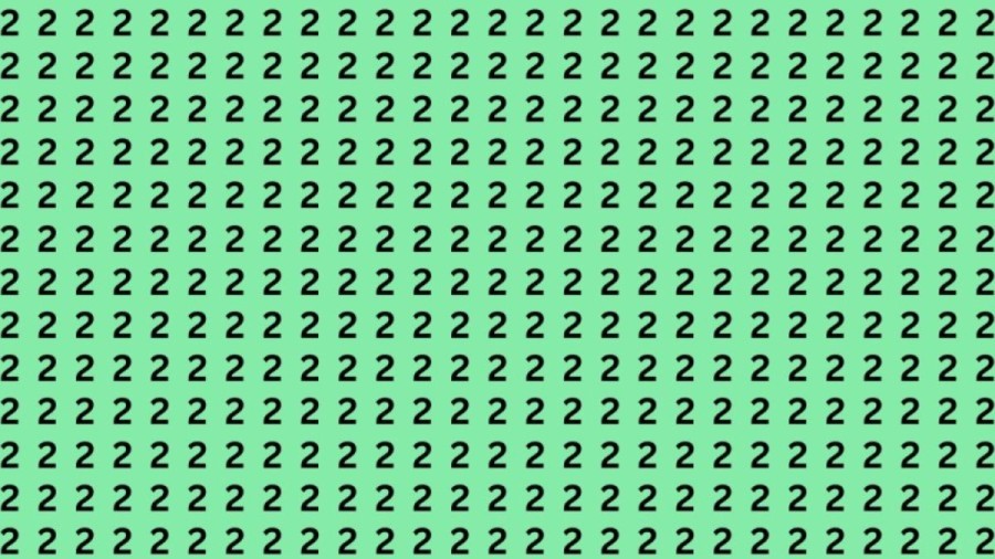 Observation Brain Test: If you have eagle eyes find 8 among the 2s within 15 Seconds