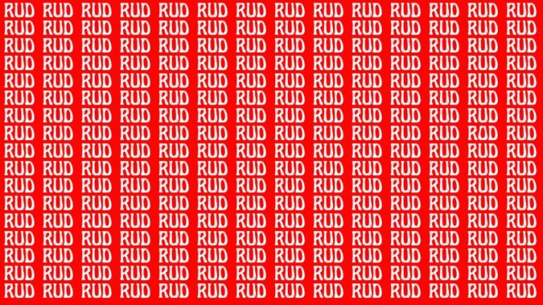 Observation Brain Test: If you have Eagle Eyes Find the Word Rod among Rud in 12 Secs