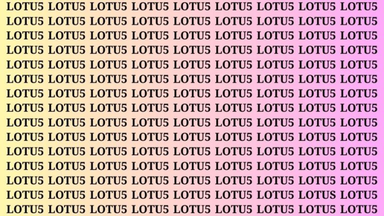 Brain Test: If you have Eagle Eyes Find the word Lotus in 15 Secs