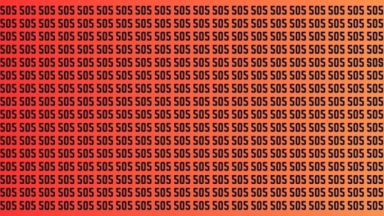 Optical Illusion Eye Test: If you have Hawk Eyes find the Word SOS among the number 505 in 10 Secs