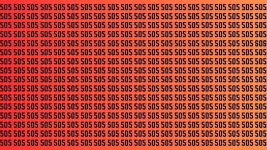 Optical Illusion Eye Test: If you have Hawk Eyes find the Word SOS among the number 505 in 10 Secs